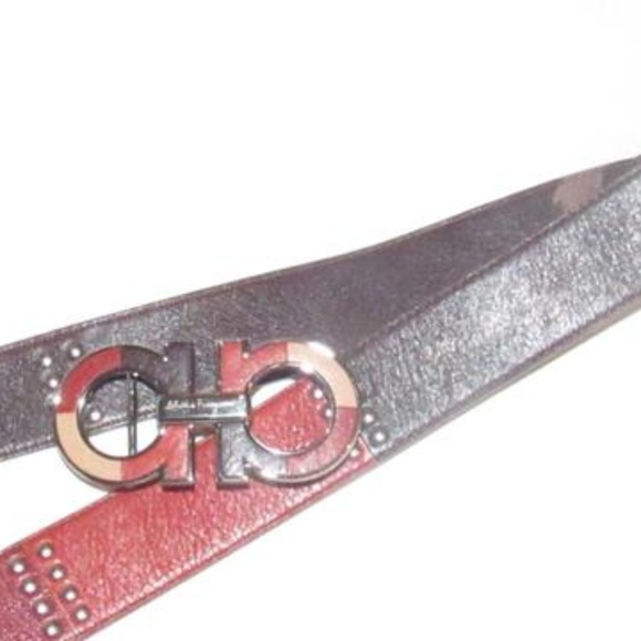Ferragamo Reversible Solid Brown & Orange Red main image 5